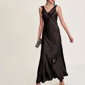 giulia maxi dress in black and cream lpa LPA Giulia Maxi Dress in Black And Cream